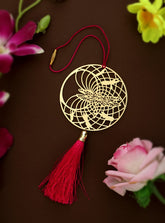 Dragonfly car rear view mirror hanging décor in brass metal